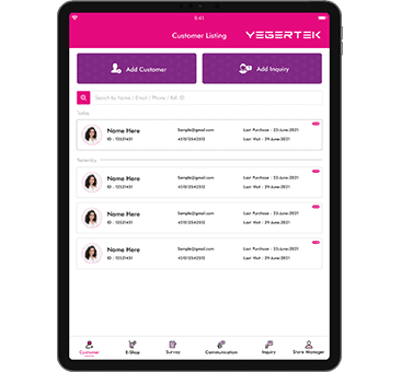 Customer Listing